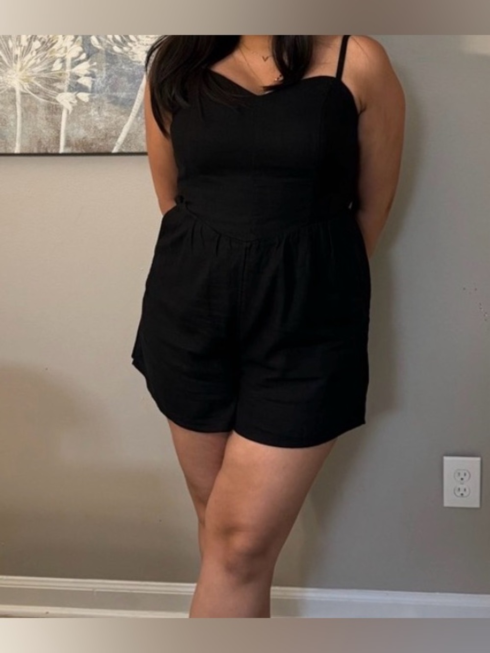 Elegant Black Women's Romper